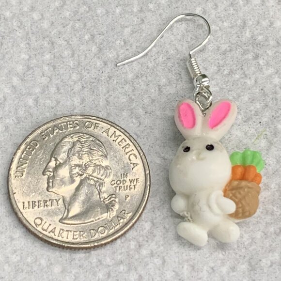 Easter Bunny Earring, Bunny Earring, Rabbit Earring, Easter Basket Gift, Easter - Picture 3 of 5